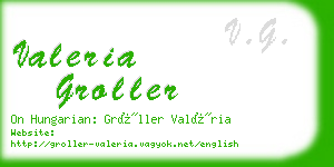 valeria groller business card